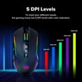 thumbnail image 5 of Redragon M910-KS RANGER LITE RGB 2.4G Wireless/Wired Double Modes Gaming Mouse 8000 DPI with Rapid Fire Buttons, 5 of 12
