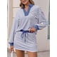 thumbnail image 3 of Conjunto de sudadera a rayas Fisoew de chándal para mujer, 3 of 7