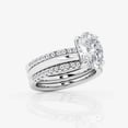 thumbnail image 2 of Ariana Jewel 14K White Gold Plated Rings - 1.8 Ct Oval Cut Lab Created Diamond Rings - Engagement Wedding Prong Setting Rings for Women's - Trio Set Rings for Her - Diamond Rings for Her, 2 of 2