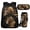 Black Sunflower Brown Horse Print, variant on Bulopur Cherry Blossom Print Kids Backpack Set 4 Pcs Axolotl Waterproof Kids School Bag with Pencil Case and Water Bottle Cover for Little Girls
