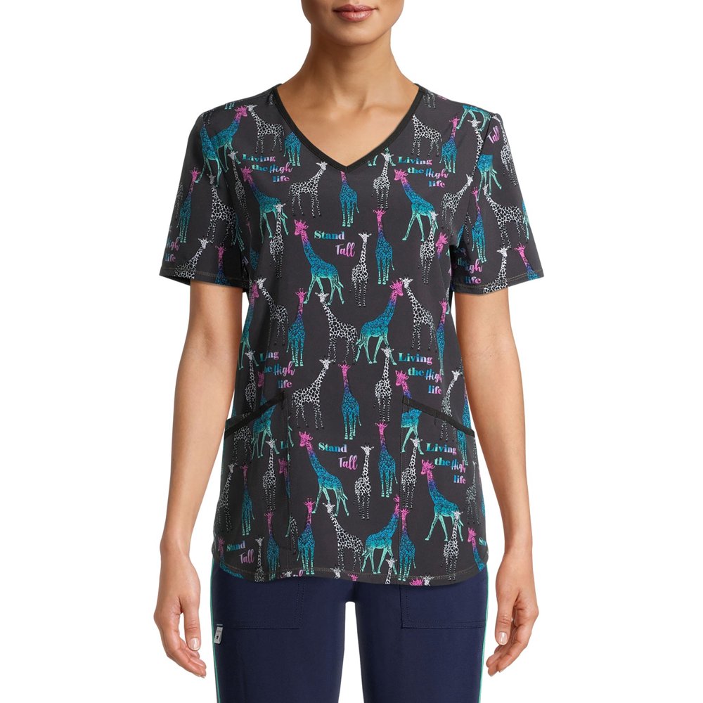 Scrubstar Scrubstar Women's "Stand Tall" VNeck Print Scrub Top