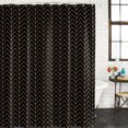 thumbnail image 2 of Simple Line Black Bathroom Shower Curtains with 12 Hooks Polyester Waterproof Shower Curtain for Stalls and Bathtubs Black Modern Art Geometric Decorative Bathroom Privacy Curtain 36x72 Inches, 2 of 9