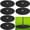 6PC, variant on Rubber Mulch Tree Ring, Heavy Duty Rubber Mulch Mat, Tree Protector Weed Barrier Mats, Round Root Barrier for Root Protection Weed Grass Control