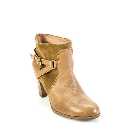 

Pre-owned|Comptoir Des Cotonniers Womens Buckled Ankle Strap Booties Brown Size 6