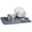 Denim, variant on Udry Dish Rack with Movable Pegs and Microfiber Drying Mat – Space-Saving Design Folds Up for Easy Storage, Basic Rack, Dark Grey