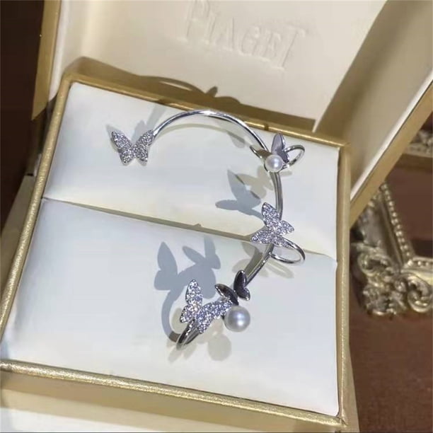 Juego de aretes con clip de mariposa con estilo retro y diseño liviano Wmkox8yi sjalhkljlk4875