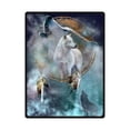 thumbnail image 1 of RYLABLUE Wolf Fleece Blanket Throw Blanket 58x80 inches, 1 of 1