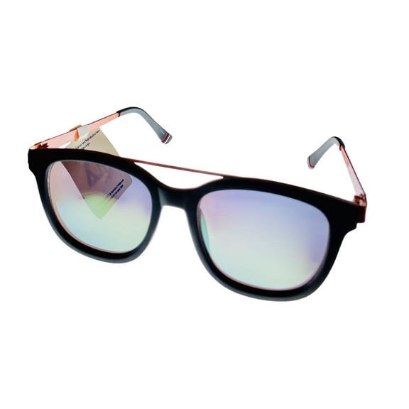 Fila Mens Soft Square Matte Black Sunglass , Silver Flash Lens SF9335 U28A