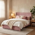 thumbnail image 1 of Upholstered Bed Frame with Storage Drawer, Heavy-Duty Steel Framework & Wooden Slats, Tufted Headboard, No Box Spring Needed, 1 of 3