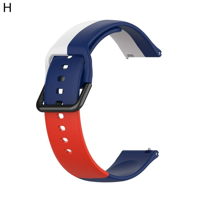 Flmtop Watch Band Quick Release Waterproof Silicone Contrast Color 20mm Smart Watch Strap Replacement for Garmin Venu SQ for Vivoactive 3/245