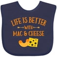 thumbnail image 3 of Inktastic Life's Better Mac & Cheese Boys or Girls Baby Bib, 3 of 4