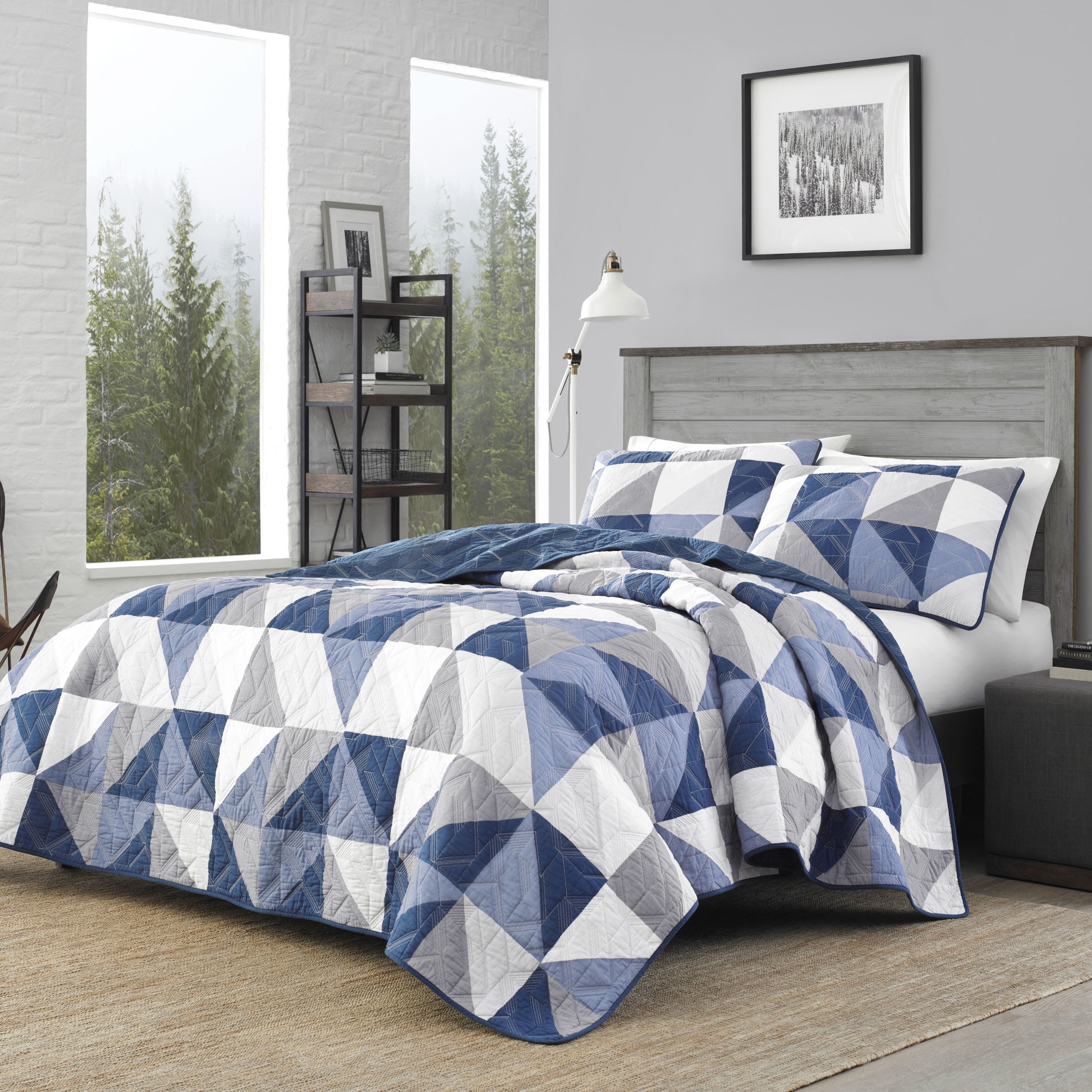 Twin Details about   Eddie Bauer Lakehouse Plaid Comforter Set Blue 