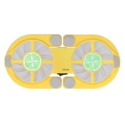 Suodoka Folding USB Laptop Cooling Pad Double Fans 500RPM-2500RPM Low Noise Portable Foldable Notebook Cooler Stand Pad for Screens up to 15.6 Inches, Ergonomic Office Desk Setup Accessory, Yellow