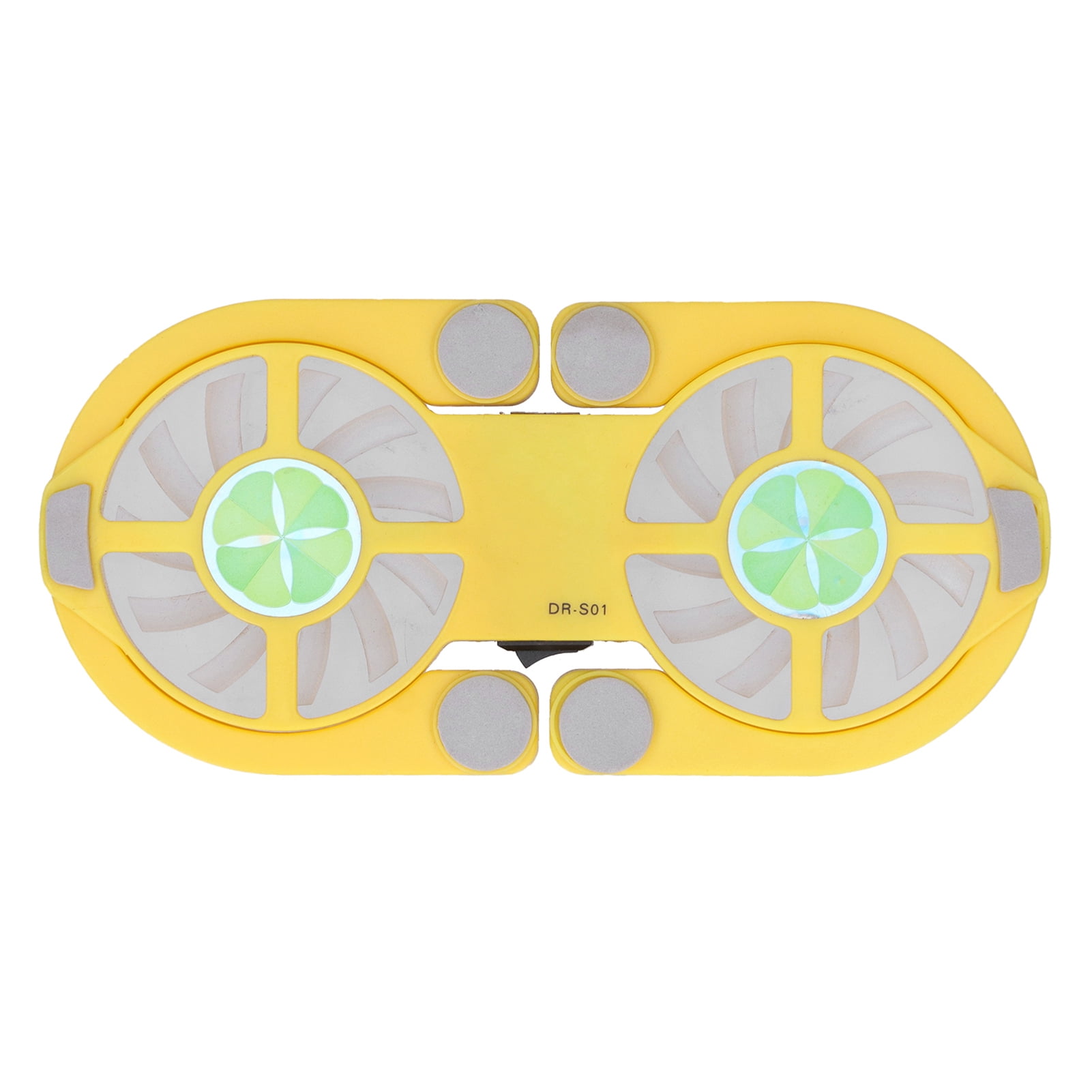 Suodoka Folding USB Laptop Cooling Pad Double Fans 500RPM-2500RPM Low Noise Portable Foldable Notebook Cooler Stand Pad for Screens up to 15.6 Inches, Ergonomic Office Desk Setup Accessory, Yellow