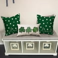thumbnail image 4 of St Patricks Day Pillow Covers 18x18 Happy St Patricks Day Lucky White Clovers Decor for Green Throw Pillows Covers St Patricks Day Pillow Covers Decor Couch Living Room, 4 of 6