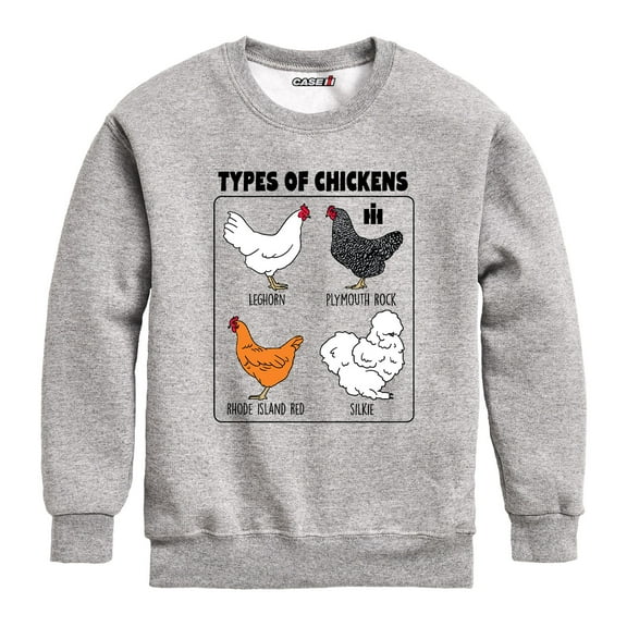 International Harvester - Types Of Chickens - Youth Crewneck Fleece Sweatshirt
