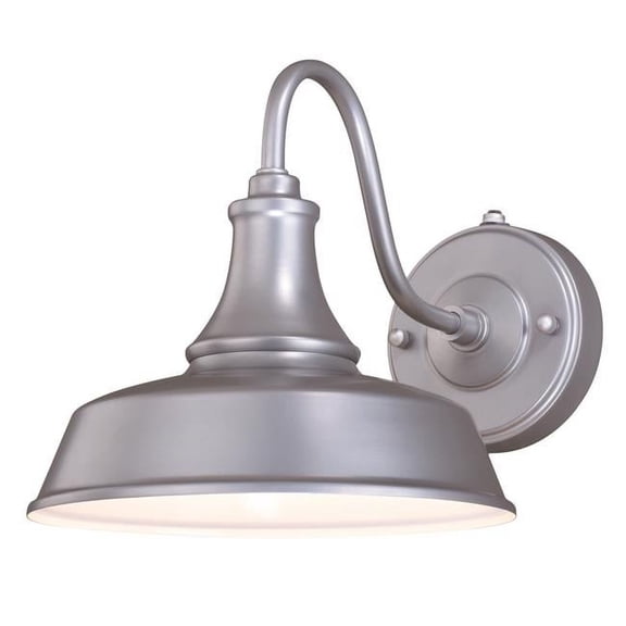 9 in. Dorado Outdoor Wall Light, Satin Silver