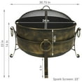 thumbnail image 3 of 24 in Cauldron Steel Fire Pit with Spark Screen, Poker, and Grate, 3 of 8