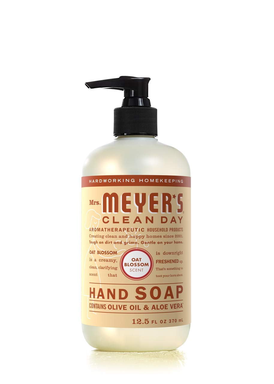 Mrs. Meyer's Liquid Hand Soap New Everyday 6 Scent Variety Pack, 1 Rainwater, 1 Oat Blossom, 1 Plumberry, 1 basil, 1 lavender, 1 Lemon Verbena , 6 CT