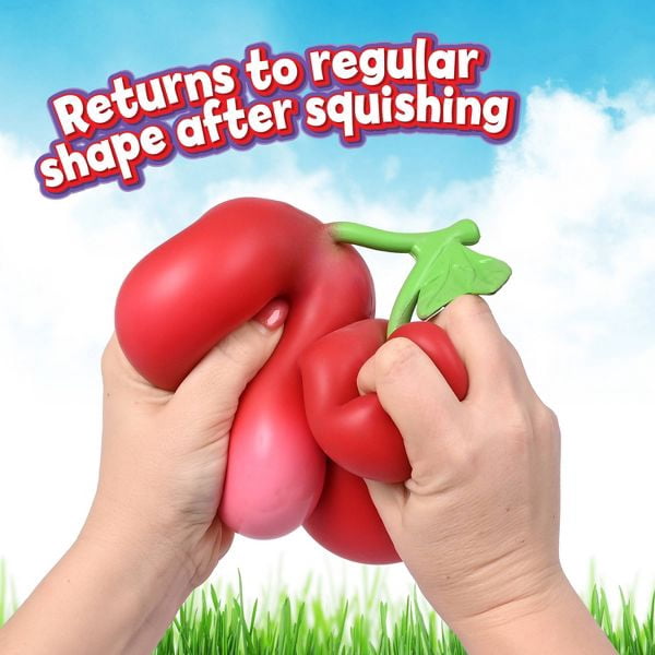Squeeezy Cherries Jumbo Squishy Stress Relief Portable 5.5 inch