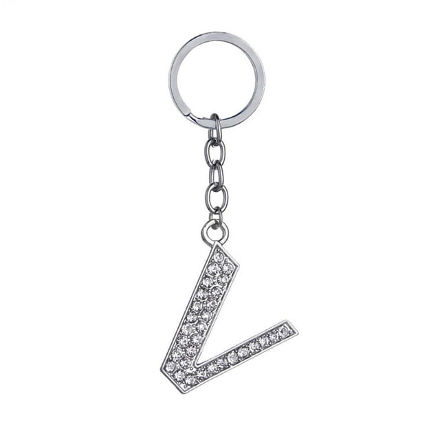 Up to 65% Off 26 Letters Key Ring Chain Unisex Keychain Fashion New Alphabet Keyring Gift Necklace Rings Earring Jewelry on Clearance