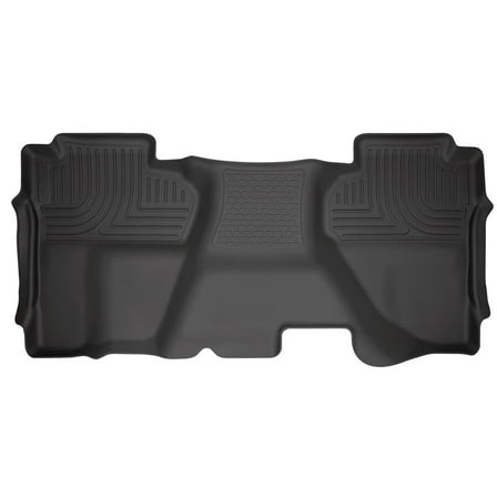 Husky Liners 19241 Weatherbeater Floor Mat Fits 2014-2019 Silverado/Sierra 1500/2500/3500 Double Cab 2nd Row Liner 1pc Black