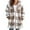 Khaki, variant on Women's Fleece Jackets & Coats, Women's Plaid Lined Hooded Jacket Button Up Oversized Fuzzy Coat Checkered Flannel Hoodie Jacket Grey 5Xl