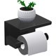 thumbnail image 1 of Toilet Paper Holder, Roll Paper Holder Without Drilling Toilet Paper Holder, Paper Dispenser with Shelf, SUS 304 Stainless Steel, Self-adhesive and Wa, 1 of 5