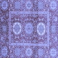 thumbnail image 1 of Ahgly Company Indoor Square Abstract Blue Modern Area Rugs, 6' Square, 1 of 4