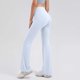 thumbnail image 3 of Pincandy Women's Solid Color High Waist Elastic Waist Yoga Pants, Flared Hem, Casual & Fitness Activities, 3 of 4