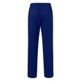thumbnail image 6 of LIIPEE Mens Casual Pants Spring Summer Fashion Solid Color Stretch Elastic Waist Drawstring Wide Leg Pants With Pockets Male Trendy Basketball Golf Gym Pants,Dark Blue,XXL, 6 of 6