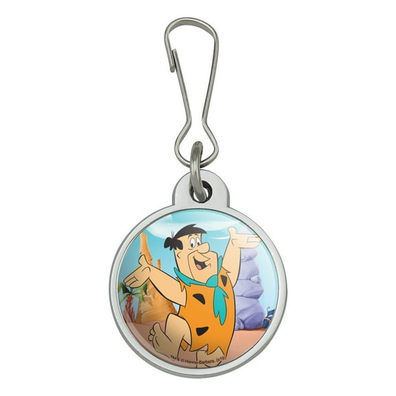 The Flintstones Fred Character Jacket Handbag Purse Luggage Backpack Zipper Pull Charm