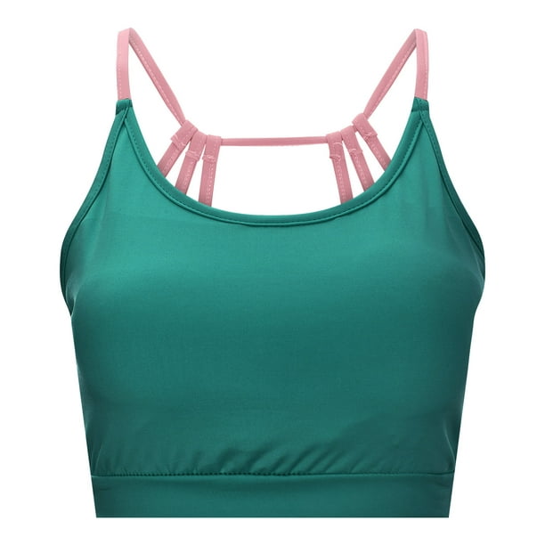 Ketyyh-chn99 Sports Bras Yoga Outfit for Women Seamless Rib Triangle Bra  Comfort Casual Style Green,L 