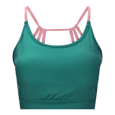 

CLZOUD Bras for Women Green Woman Bras with String Quick Dry Shockproof Running Fitness Underwear L