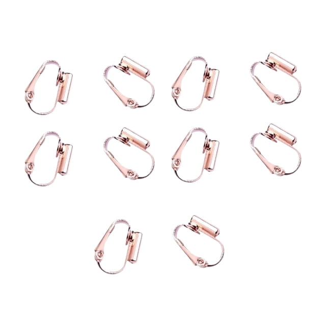ZLight 10pcs Ear Clip Converters Earring Accessories Screw/Lever Non-Pierced Handmade with Loop Plastic Pads Findings Type12 1Set