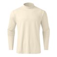 thumbnail image 5 of Ofreoo Men Casual Fashion Solid Elasticity Turtleneck Long Sleeve Tops Blouse Mens Clothing Deal of the Week, 5 of 5