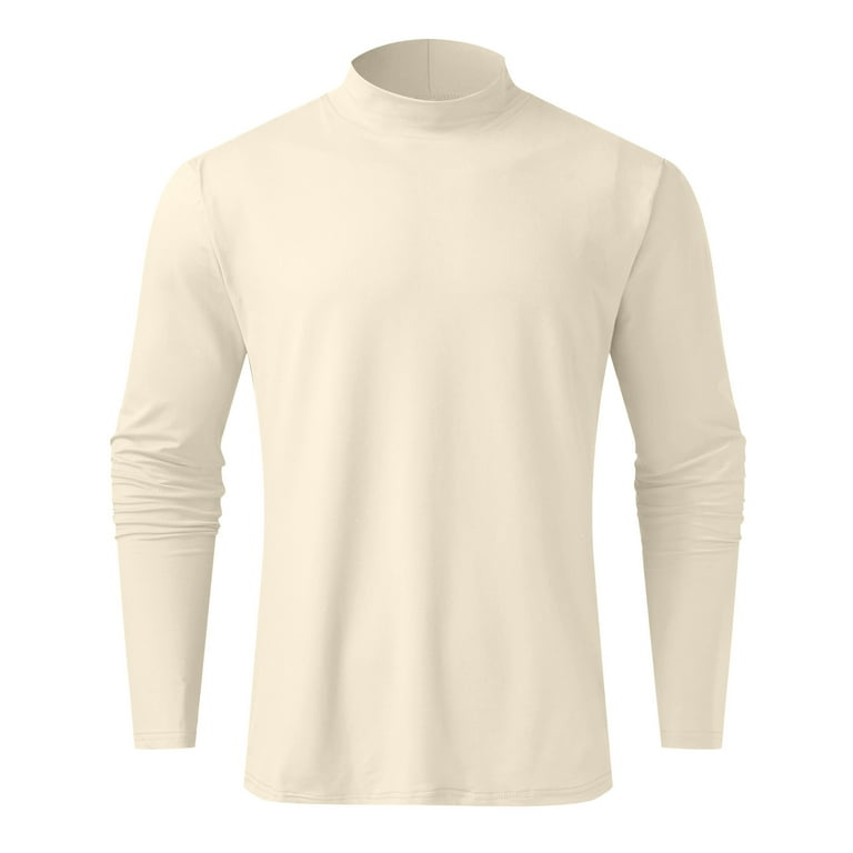 Amtdh Men's Underwear T-Shirt Clearance Solid Color Long Sleeve