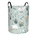 thumbnail image 2 of Balery Goose and Doodle Flowers Round Laundry Basket with Handles Waterproof Freestanding Laundry Hamper for Clothes Toys in the Dorm and Family-Medium, 2 of 8