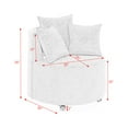 thumbnail image 4 of Canddidliike Wide 360-Degree Swivel Movable Round Barrel Chair, Button Tufted Sofa, Beige, 4 of 8