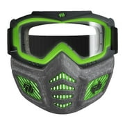 Gel Blaster Glow in the Dark Elite Face Mask for Ages 14+. Full Face Mask with Detachable Goggles, Fits All Types of Faces
