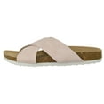 thumbnail image 2 of Soda Shoes Women Sandals Footbed Criss Cross Band Strap Flip Flops MIDGE-S Light Mauve Pink 8, 2 of 4