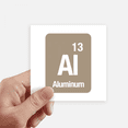 thumbnail image 1 of Autocollant Chimique Élément Al Alunum, Autocollants Carrés Étanches, Papier Peint, Décalcomanie pour Voiture, 1 of 1