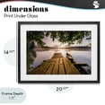 thumbnail image 4 of Stupell Industries Coastal Misty Morning Light on Lake Black Framed Print Under Glass, 20 x 14, by Jonathan Zaharek, 4 of 8