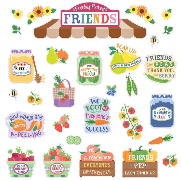 Carson Dellosa Freshly Picked Friends Bulletin Board Set (41 pieces)