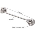 thumbnail image 2 of HUGFEGWE Stainless Steel Hook and Eye Door Latch Cabin Lock Window Catch Door Gate Locker 4-Inch (2 Pack) U2536-16282, 2 of 2