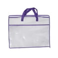 thumbnail image 3 of Bolsa organizadora para guardar edredones y armario con cremallera, 55 x 39 cm, bolsa grande para mudanzas borde violeta, 3 of 9