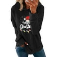 thumbnail image 4 of lulshou Hoodies for Women Christmas Print Sweatshirt Festive Holiday Long Sleeve Pullover for Family Gathering, Black, XXXL, 4 of 6