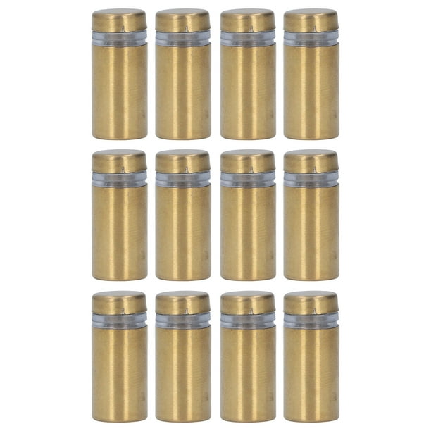 Soportes de separación de vidrio de acero inoxidable, 12 piezas Tornillos de separación de acero inoxidable Separadores de pared Diseño fácil de usar