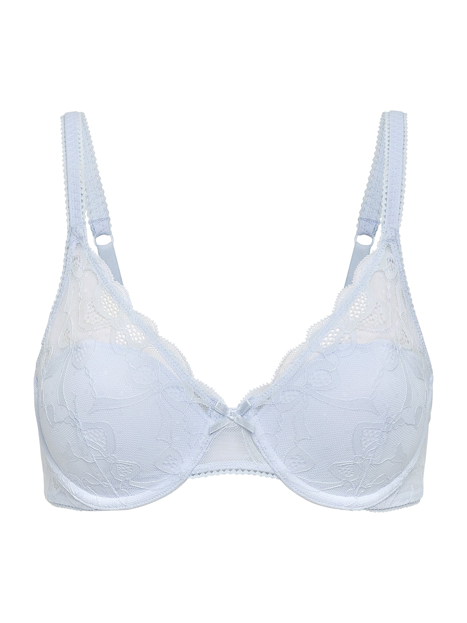 No Boundaries Bow Lace Half Cup Bra, Women's 34B-40DD