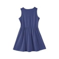 thumbnail image 3 of CCRFTGI Dresses for Kids Girls Size 10-12 Mini Solid Dress Party Wedding Sleeveless Girls Dresses 2026 Summer Trendy Special Occasion Dress for Girls Dark Blue 5-6 Years, 3 of 4
